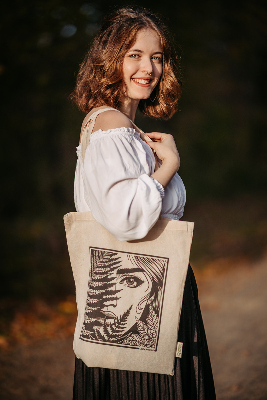 Farnfrau - Bio Baumwolltasche